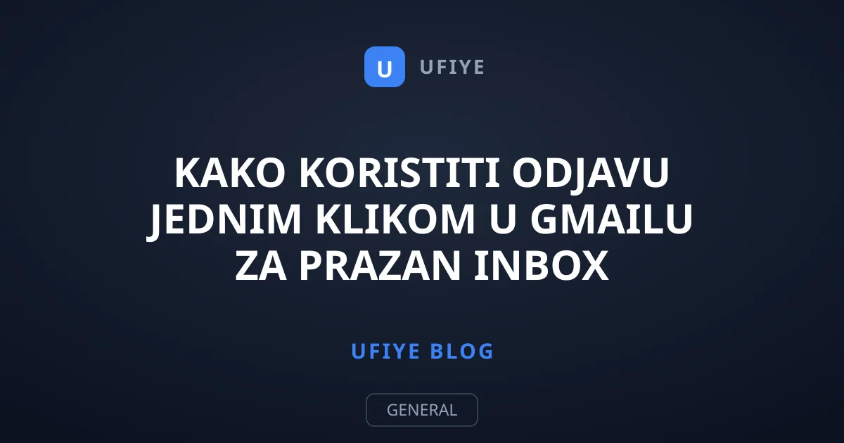 Kako koristiti odjavu jednim klikom u Gmailu za prazan inbox
